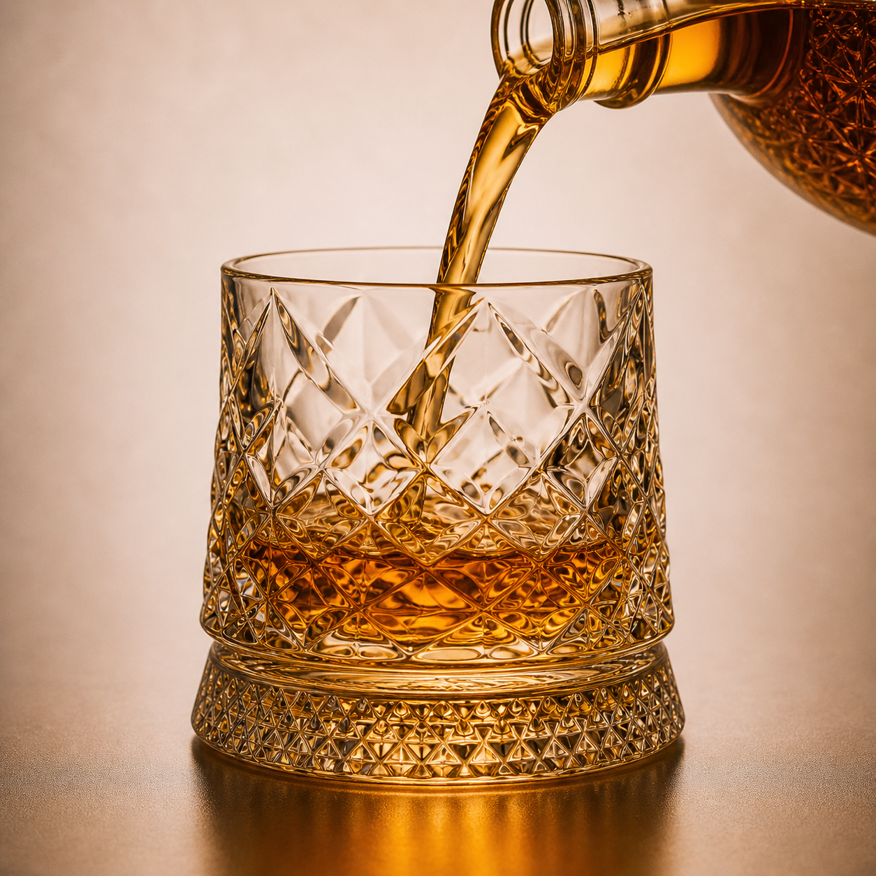 Verre à Whisky & Socle en Verre