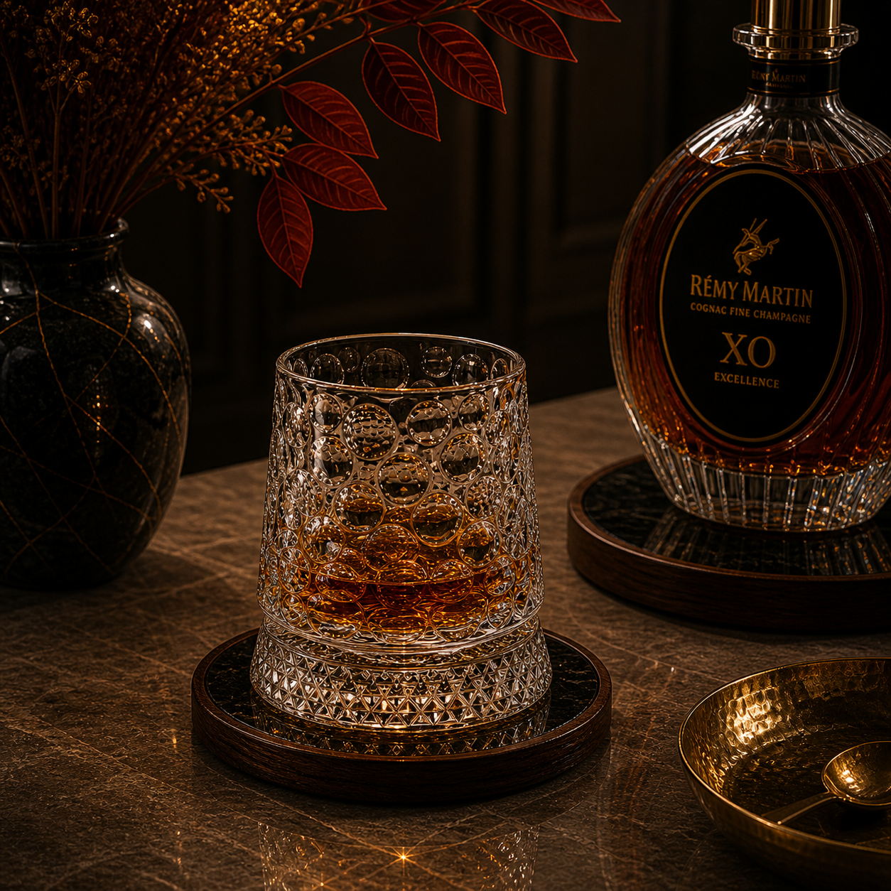 Verre à Whisky & Socle Bulle