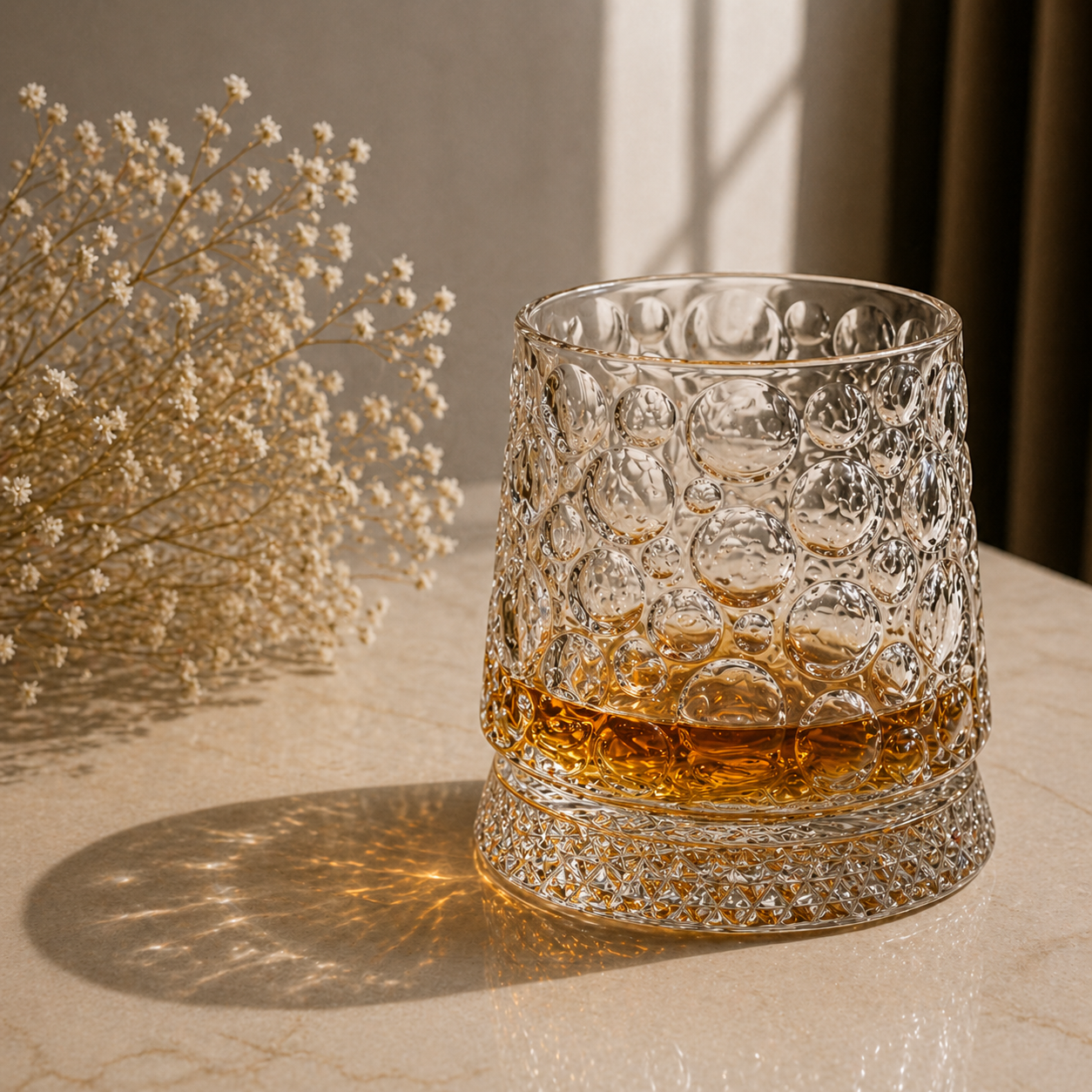 Verre à Whisky & Socle Bulle