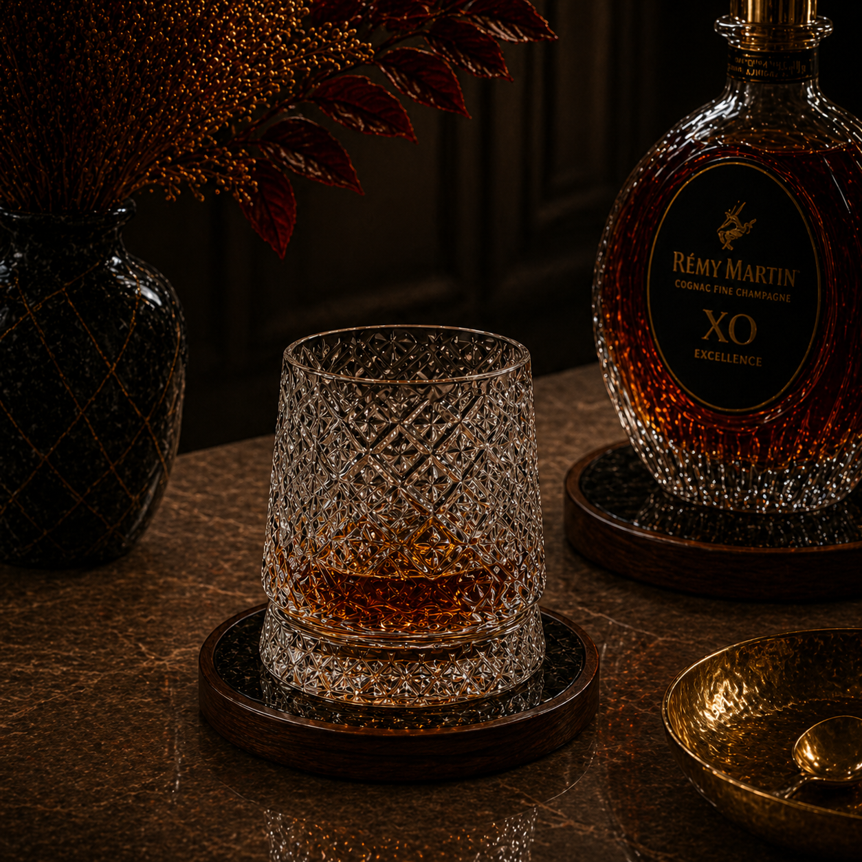 Verre à Whisky & Socle Abeille