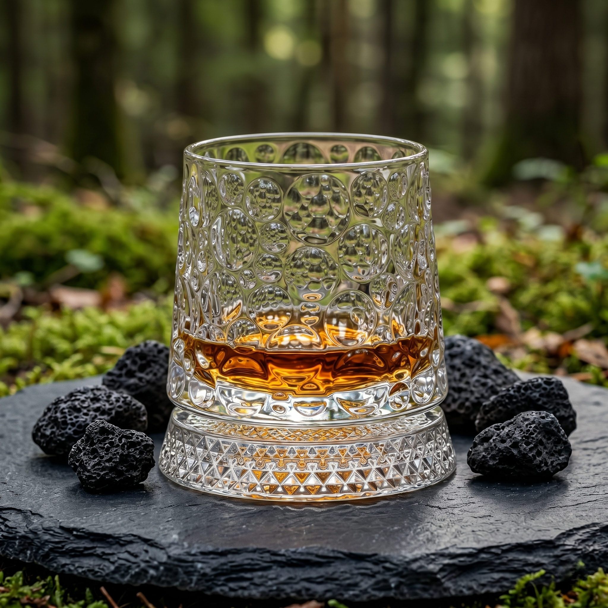 Verre à Whisky & Socle Bulle